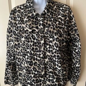 Analogy Leopard Print Lightweight Jacket size XL